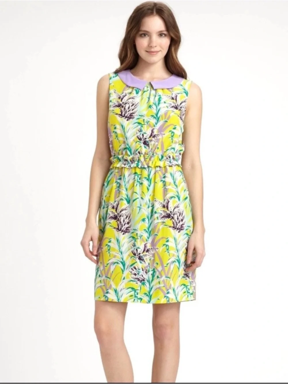 Kate Spade Neal Flora Peter Pan Collar Dress Size 6